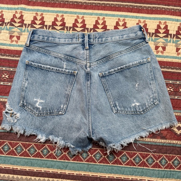 Agolde Distressed high rise Denim Women Shorts size 29 - Picture 5 of 7